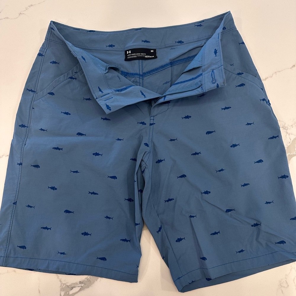 Under Armour Blue Hybrid Shorts Quick-Dry Performance
